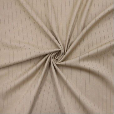 Костюмная ткань бежевая в полоску