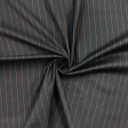 Костюмная ткань черная в полоску Костюмная ткань черная в полоску