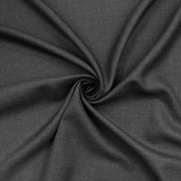 Костюмная полушерстяная ткань черного цвета