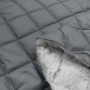 Стеганная ткань серого цвета двусторонняя с мехом Стеганная ткань серого цвета двусторонняя с мехом
