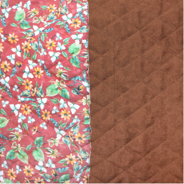 Стеганная двусторонняя вельветовая ткань  Стеганная двусторонняя вельветовая ткань