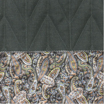 Стеганная ткань двухсторонняя зеленая