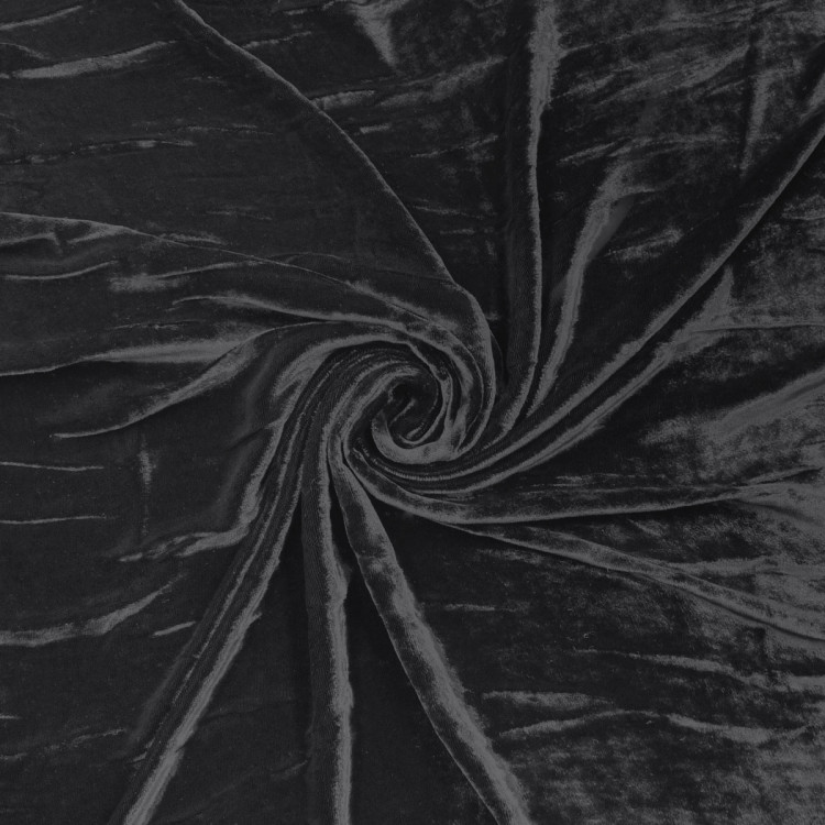 Бархатная черная ткань