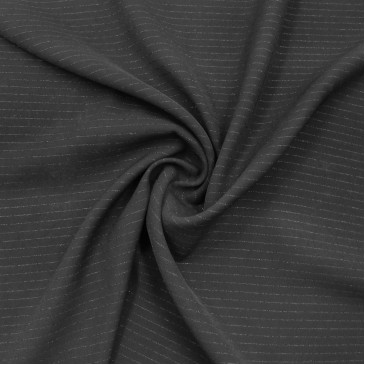 Ткань черная креп в полоску