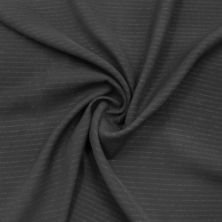 Ткань черная креп в полоску