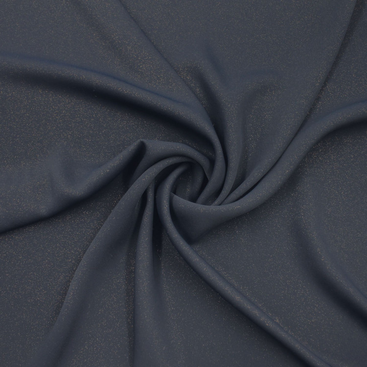 Ткань креп темно-синего цвета