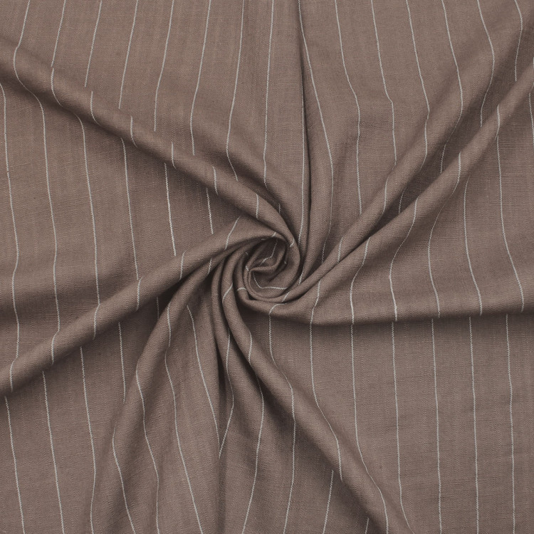 Ткань рубашечная из льна и вискозы в полоску Ткань рубашечная из льна и вискозы в полоску