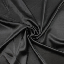 Атласная ткань черная