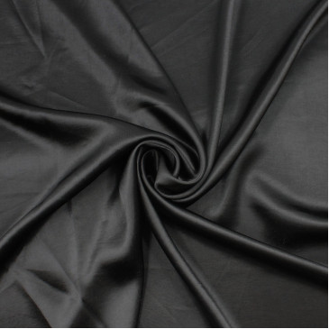 Атласная ткань черная