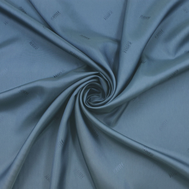 Подкладочная ткань жаккардовая серо-голубая