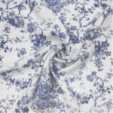 Ткань муслин с цветочным принтом