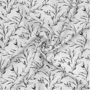 Ткань муслин с растительным принтом