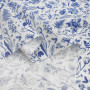 Плательная ткань в синие цветы