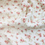 Плательная ткань молочно-салатового цвета в цветы Плательная ткань молочно-салатового цвета в цветы
