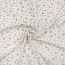 Плательная ткань молочно-салатового цвета в цветы