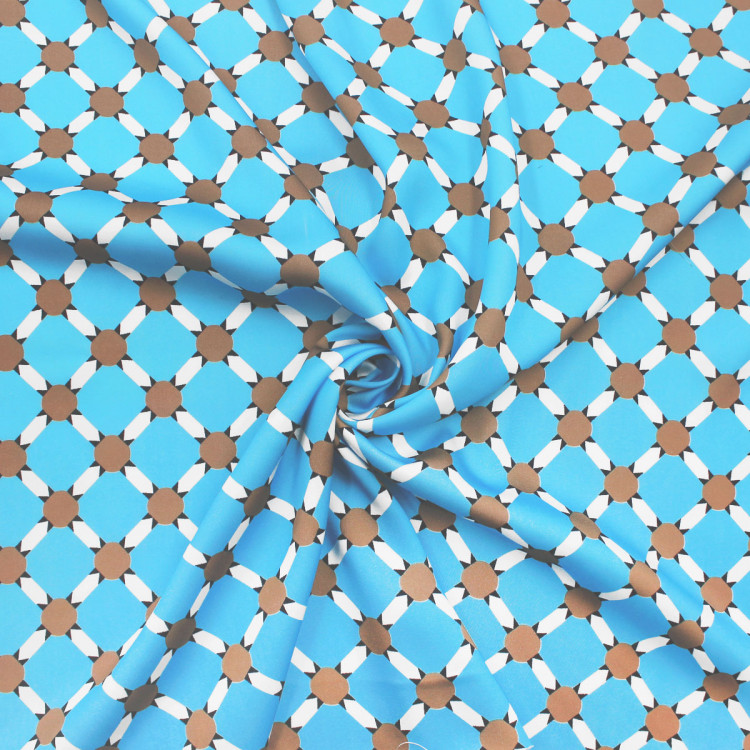 Сатиновая ткань из вискозы в клетку