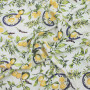Сатиновая ткань из вискозы с растительным принтом