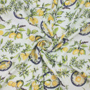 Сатиновая ткань из вискозы с растительным принтом