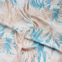 Плательная ткань с растительным голубым узором