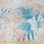 Плательная ткань с растительным голубым узором