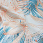 Плательная ткань с растительным голубым узором