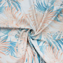 Плательная ткань с растительным голубым узором