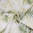 Плательная ткань с зеленым растительным узором