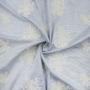 Ткань батист с вышивкой голубой