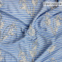 Ткань голубого цвета вышивка с пайетками и стеклярусом