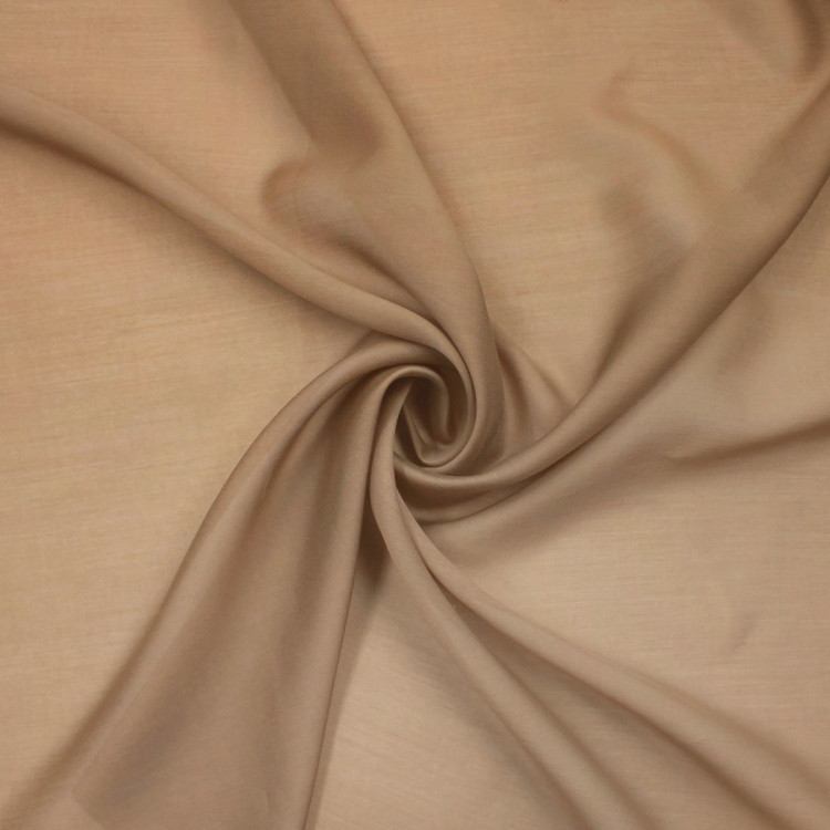 Ткань батист цвета молочного шоколада