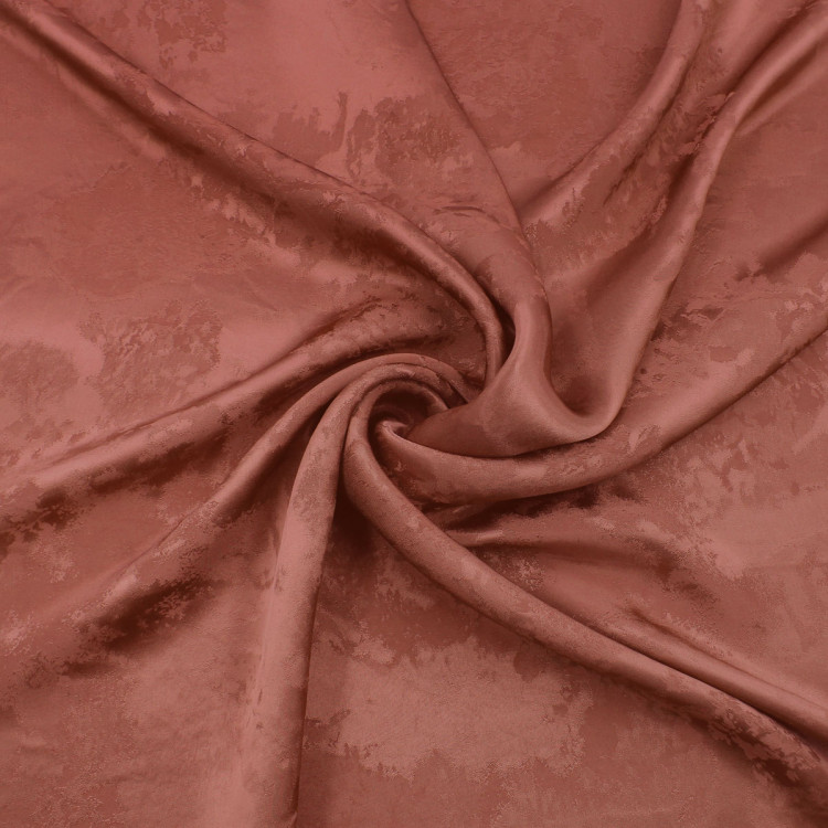 Ткань атлас медного цвета с жаккардовым узором