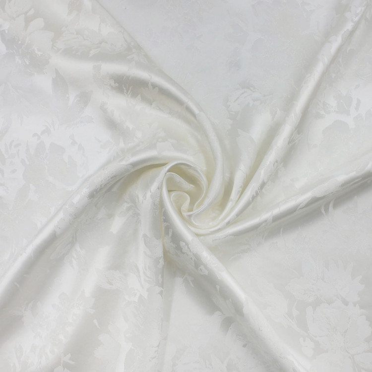 Атласная ткань с фактурным узором молочным узором Атласная ткань с фактурным узором молочным узором