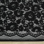 Кружевная ткань хлопковая черного цвета Кружевная ткань хлопковая черного цвета