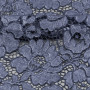 Кружевная кордовая ткань голубого цвета из хлопка