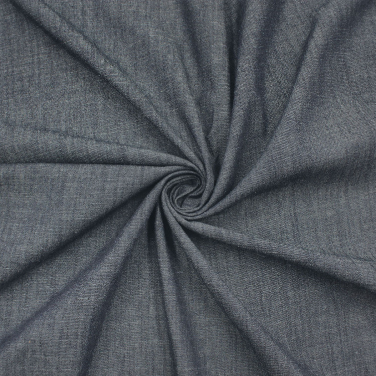 Джинсовая ткань их 100% хлопка темно-синяя