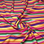 Ткань лен вискоза в разноцветную полоску