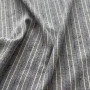 Ткань плательная серого цвета в бежевую полоску